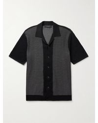 Rag & Bone - Harvey Camp-collar Jacquard-knit Cotton-blend Shirt - Lyst