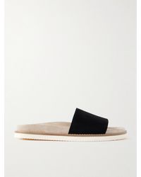 Brunello Cucinelli - Pantoletten aus Veloursleder - Lyst