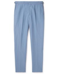 Orlebar Brown - Carsyn Tapered Pleated Linen And Cotton-blend Trousers - Lyst