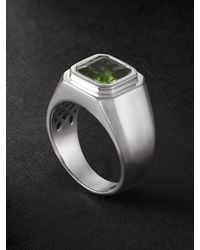 42 Suns - 14-Karat Peridot Signet Ring - Lyst