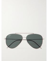 Ray-Ban - Aviator-style Silver-tone Sunglasses - Lyst