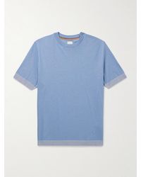Paul Smith - Two-Tone Lyocell And Organic Cotton-Blend Jersey T-Shirt - Lyst