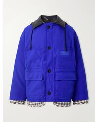 Loewe - Leather-Trimmed Cordura Padded Jacket - Lyst