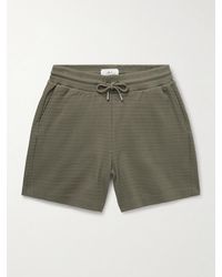 MR P. - Gerade geschnittene Shorts aus geripptem Biobaumwoll-Jersey mit Kordelzugbund - Lyst
