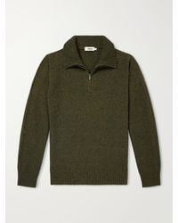 Altea - Wool And Cashmere-Blend Half-Zip Sweater - Lyst