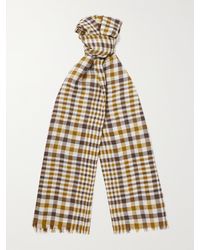 Loro Piana - Fringed Checked Cashmere Scarf - Lyst