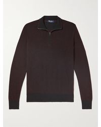 Loro Piana - Roadster Slim-fit Striped Cashmere Half-zip Sweater - Lyst