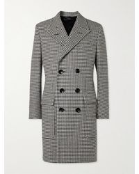Tom Ford - Slim-fit Double-breasted Houndstooth Wool Coat - Lyst