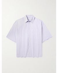 Bottega Veneta - Checked Cotton And Linen-blend Shirt - Lyst