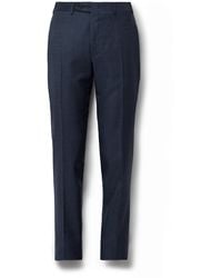 Canali - Slim-fit Checked Super 130s Wool Suit Trousers - Lyst