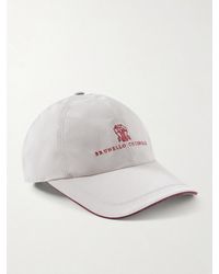 Brunello Cucinelli - Logo-embroidered Shell Cap - Lyst