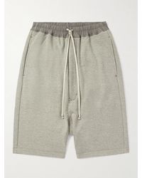 Rick Owens - Straight-Leg Shell-Trimmed Cotton-Blend Jersey Shorts - Lyst