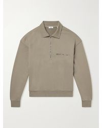 Agolde - Pavillion Cotton-Jersey Half-Zip Sweatshirt - Lyst
