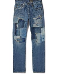 Kapital - Monkey Cisco Straight-leg Distressed Patchwork Jeans - Lyst