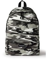 Balenciaga - Explorer Distressed Camouflage-print Canvas Backpack - Lyst