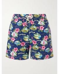 Hartford - Straight-Leg Mid-Length Printed Swim Shorts - Lyst