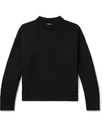 Ami Paris - Merino Wool And Cashmere-blend Sweater - Lyst