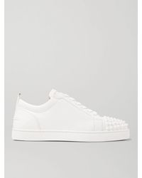 Christian Louboutin - Louis Junior Spikes Cap-toe Leather Sneakers - Lyst