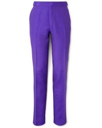 Tom Ford - Slim-Fit Wool And Silk-Blend Suit Trousers - Lyst