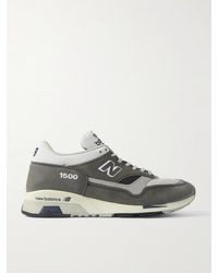 New Balance - Miuk 1500 Leather-trimmed Suede And Mesh Sneakers - Lyst