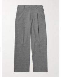 NN07 - Kay 10037 Wide-Leg Pleated Woven Trousers - Lyst