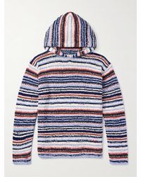 Marni - Striped Crocheted Cotton Hoodie - Lyst
