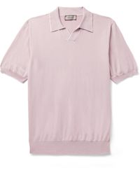 Canali - Cotton Polo Shirt - Lyst