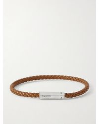 Le Gramme - 7G Sterling Woven Leather Bracelet - Lyst