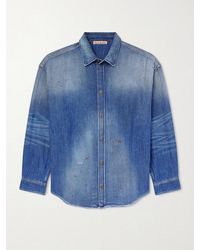 Acne Studios - Setar Oversized Paint-Splattered Denim Shirt - Lyst