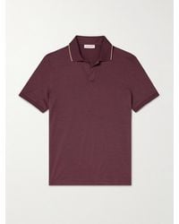 Orlebar Brown - Felix Striped Cotton And Lyocell-Blend Polo Shirt - Lyst