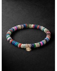 Sydney Evan - Evil Eye 14-karat Gold Multi-stone Beaded Bracelet - Lyst