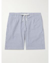 Hartford - Shorts a gamba dritta in cotone seersucker a righe con coulisse Tank - Lyst