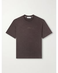 Stone Island - Garment-Dyed Printed Organic Cotton-Jersey T-Shirt - Lyst