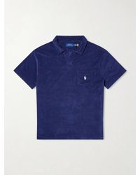 Polo Ralph Lauren - Logo-embroidered Cotton-blend Terry Polo Shirt - Lyst