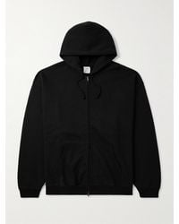 Vetements - Oversized Logo-embroidered Cotton-blend Jersey Zip-up Hoodie - Lyst