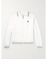 Casablancabrand - Logo-jacquard Cotton-blend Terry Track Jacket - Lyst