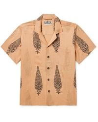 Kartik Research - Camp-collar Printed Silk Shirt - Lyst