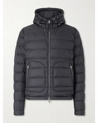 Moncler - Sestriere Slim-Fit Leather-Trimmed Quilted Shell Hooded Down Jacket - Lyst