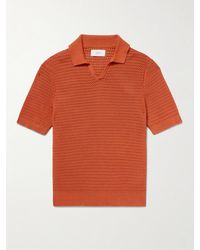 MR P. - Open-Knit Organic Cotton Polo Shirt - Lyst