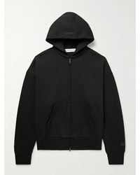 Fear Of God - Kapuzenjacke aus Jersey aus einer Baumwollmischung mit Logoapplikation und Reißverschluss - Lyst