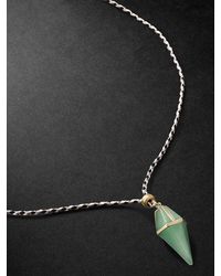 Jacquie Aiche - Aventurine And Cord Pendant Necklace - Lyst