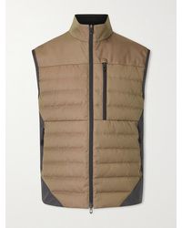 Sease - Intrepid Shell-trimmed Quilted Herringbone Virgin Wool Down Gilet - Lyst