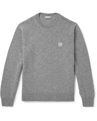 Loewe - Anagram Logo-Embroidered Wool Sweater - Lyst