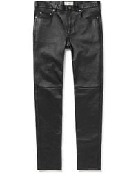 Saint Laurent - Skinny-fit Leather Trousers - Lyst
