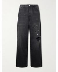 Vetements - Paint-splattered Distressed Straight-leg Jeans - Lyst