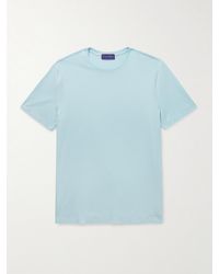 Ralph Lauren - Logo-embroidered Cotton-lisle T-shirt - Lyst