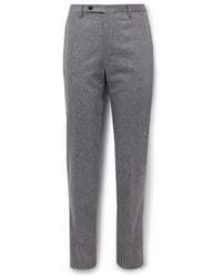 Incotex - Slim-Fit Wool-Blend Flannel Trousers - Lyst