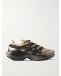 Salomon - Xt Pu.re Advanced Leather And Rubber-trimmed Mesh Sneakers - Lyst
