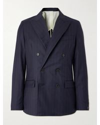 A Kind Of Guise - Double-Breasted Pinstriped Virgin Wool Blazer - Lyst