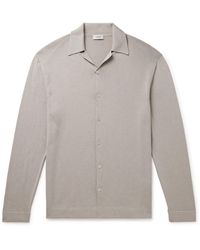 Agnona - Slim-fit Camp-collar Silk And Cotton-blend Shirt - Lyst